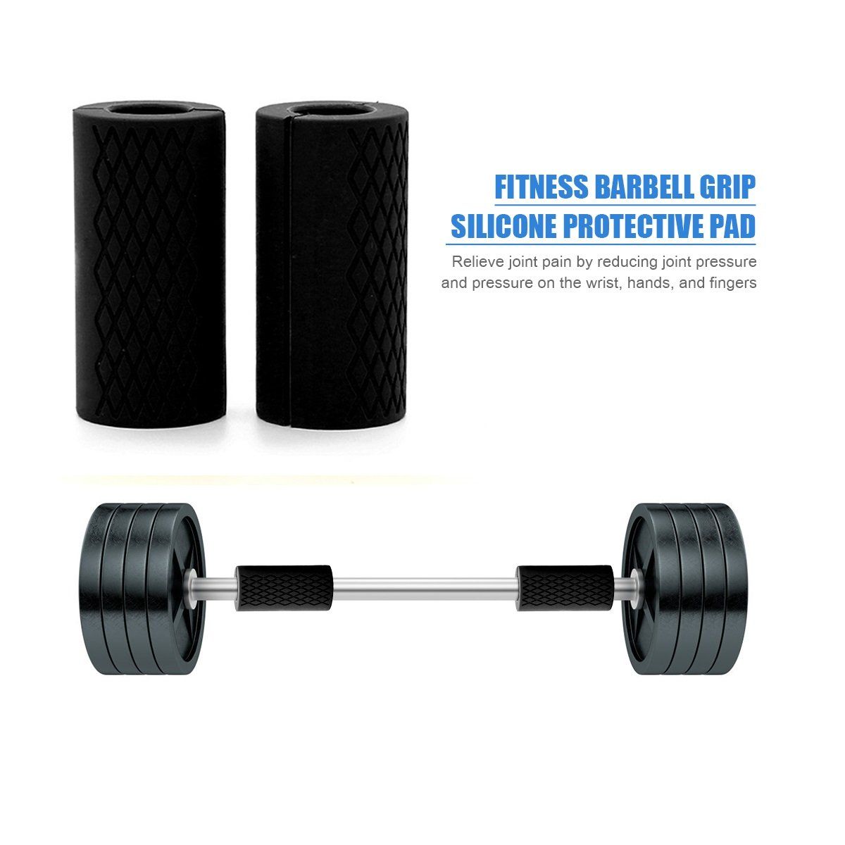 WINNER - Bomber Grip Agarre Empuñadura Para Barra Mancuernas Negro