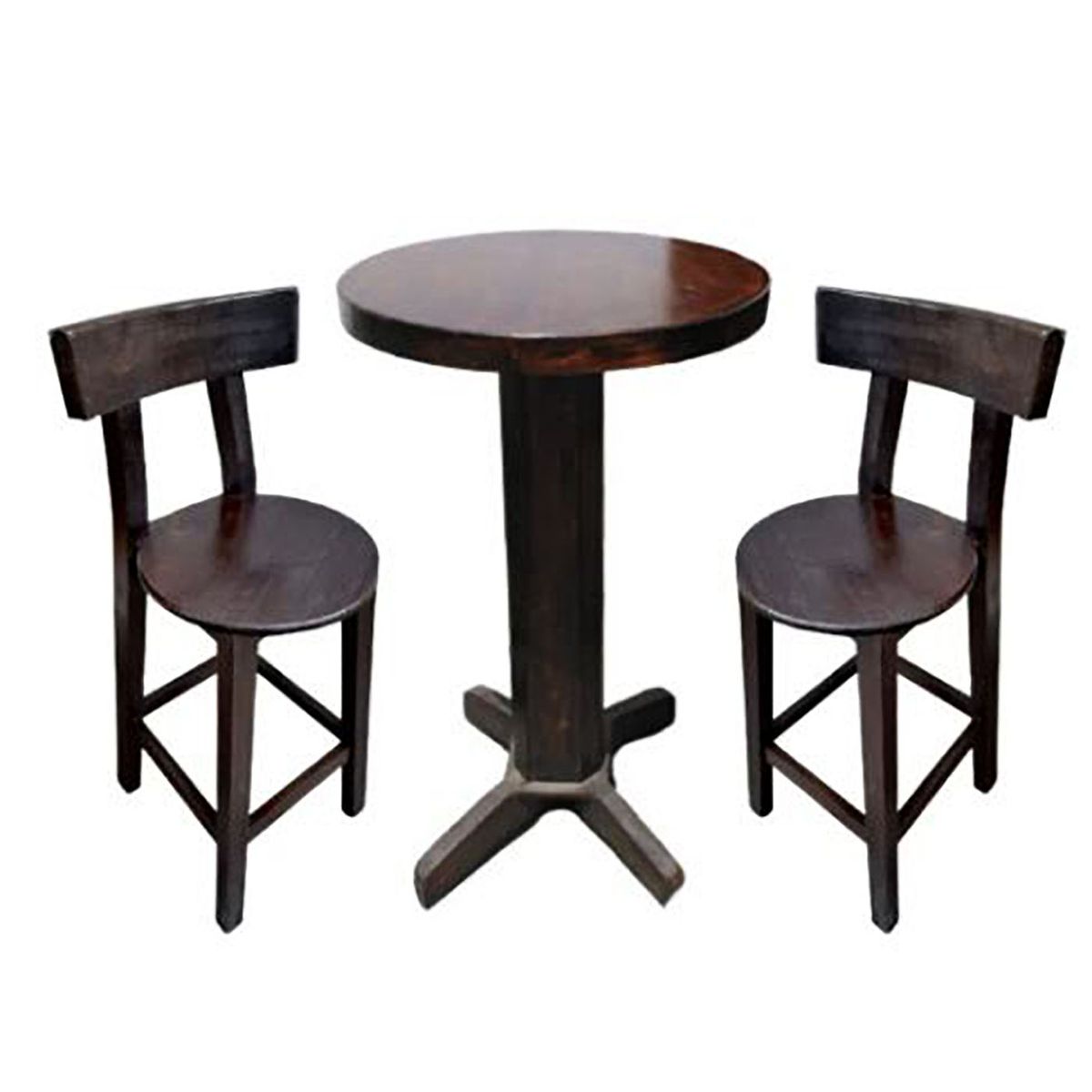 START FG - Mesa comedor alto Tipo bar 2 sillas Toscana Mesa y Sillas de madera