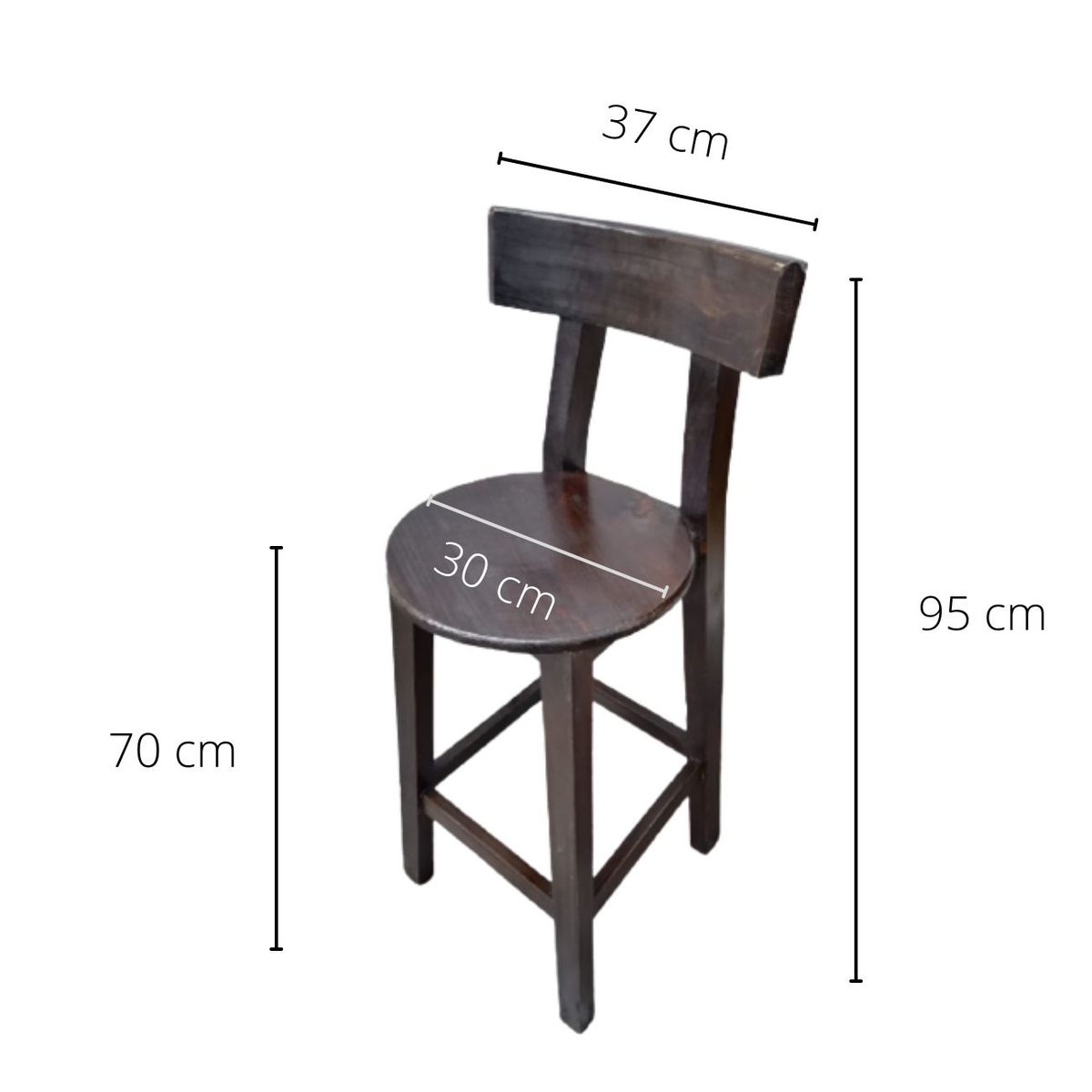 START FG - Mesa comedor alto Tipo bar 2 sillas Toscana Mesa y Sillas de madera