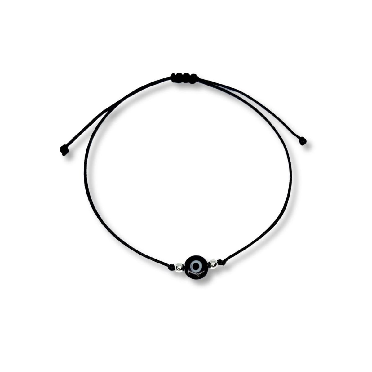 ESPIRAL ROJO - Pulsera Ojo Turco - Hilo y Plata