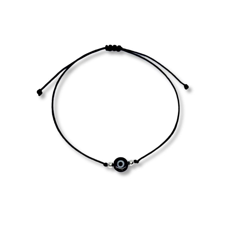 ESPIRAL ROJO - Pulsera Ojo Turco - Hilo y Plata