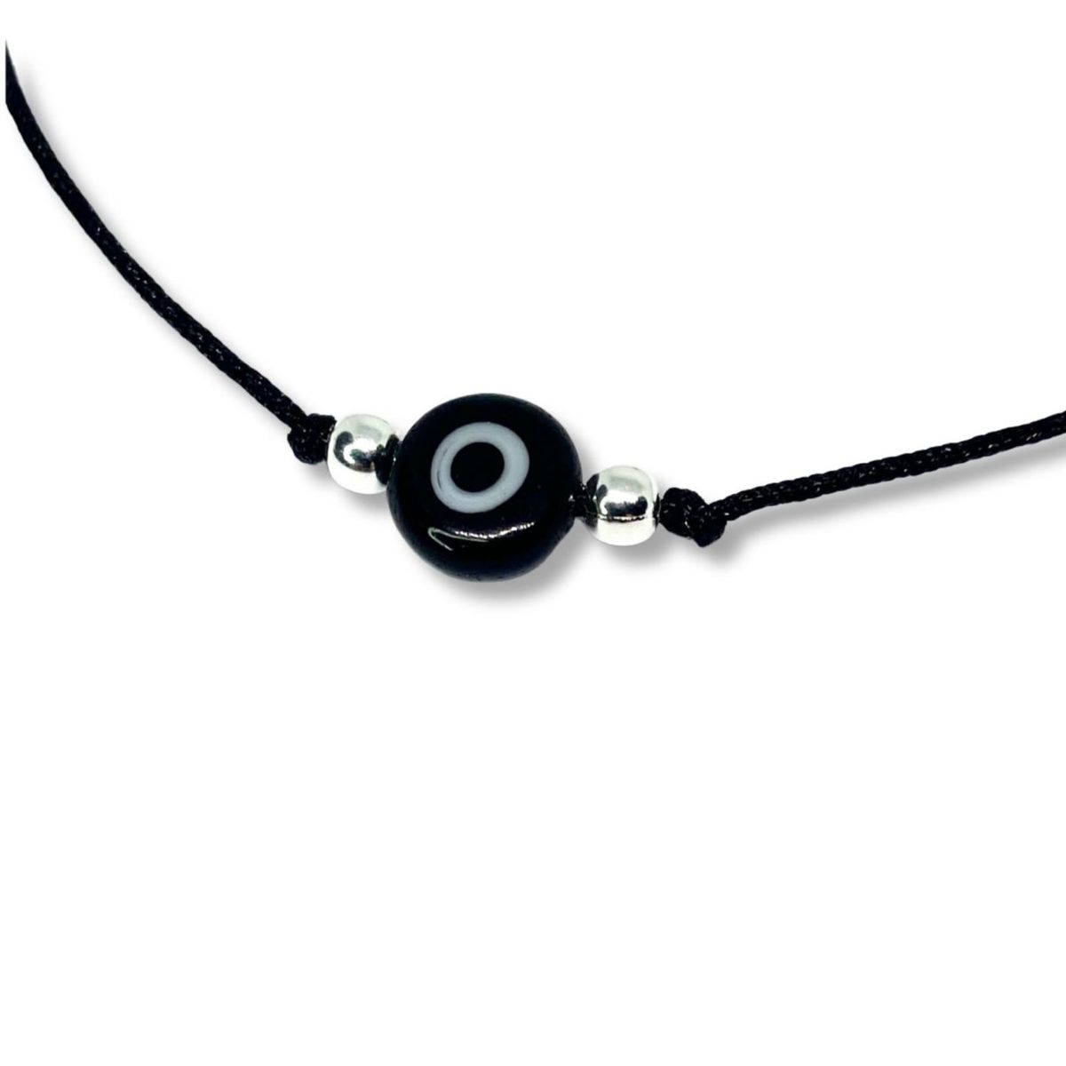 ESPIRAL ROJO - Pulsera Ojo Turco - Hilo y Plata