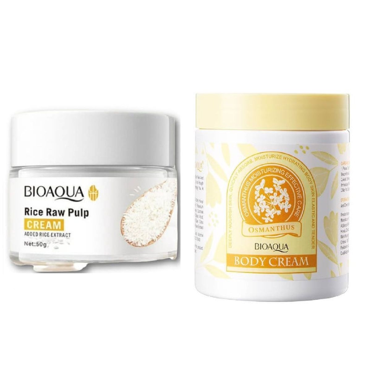 BIOAQUA - PACK CREMA ACLARANTE DE ARROZ BIOAQUA Y CREMA PARA EL CUERPO VAINILLA