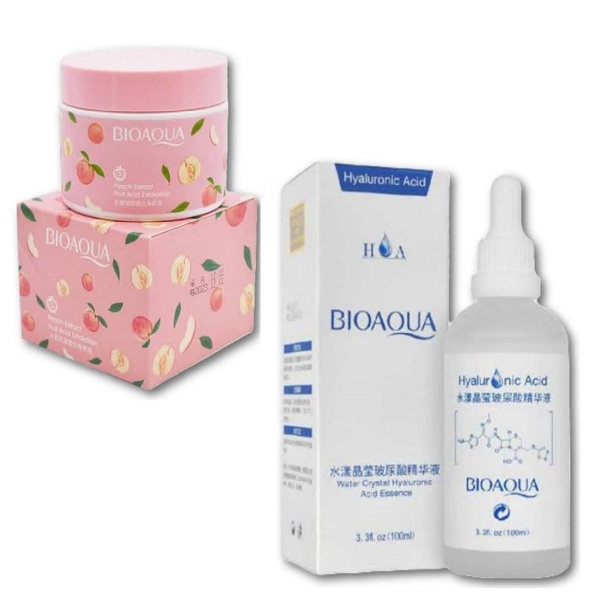 BIOAQUA - PACK CREMA EXFOLIANTE BIOAQUA Y SERUM DE ACIDO HIALURONICO