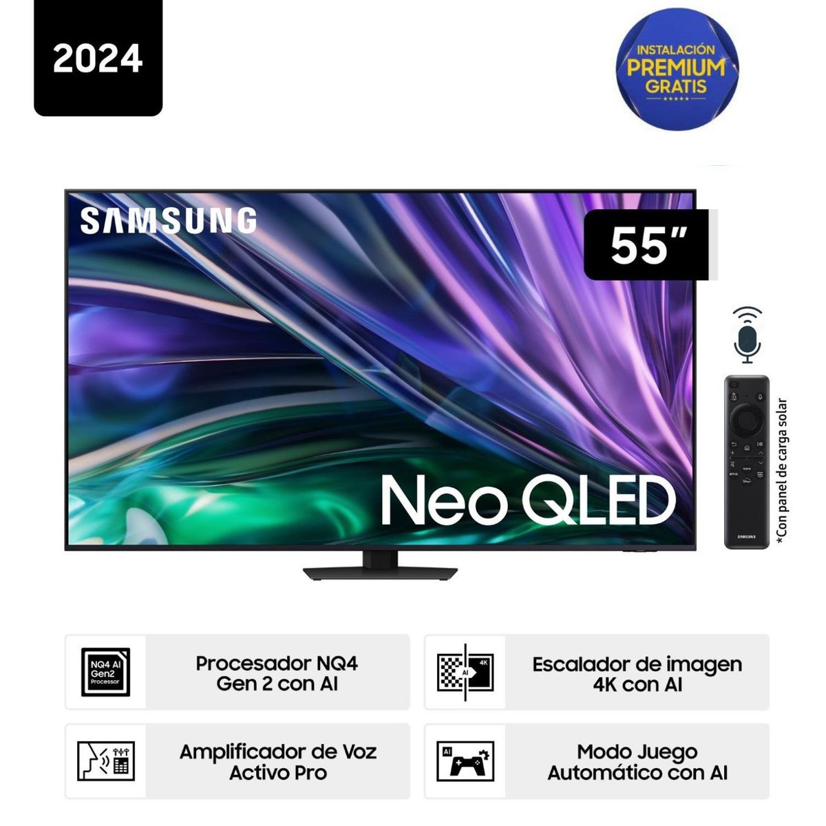 SAMSUNG - Televisor Samsung Neo QLED 55'' 4K 55QN85D Tizen Os Smart Tv - Nuevo 2024