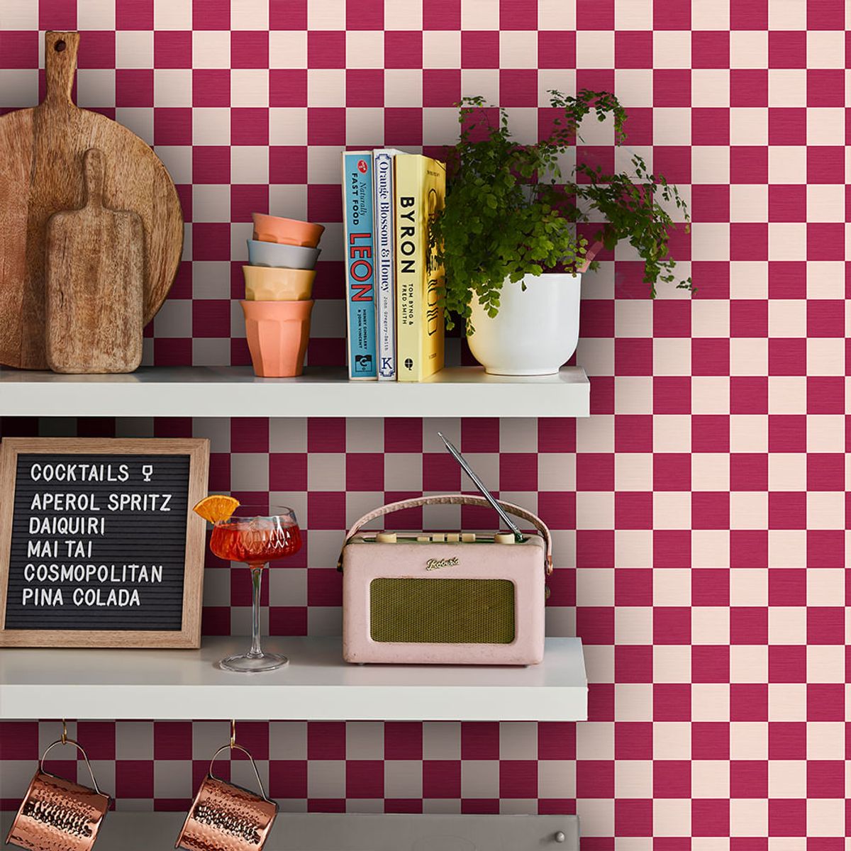 MULTITOP - Papel Tapiz Envy Check Me Out 052X10 Mts Raspberry