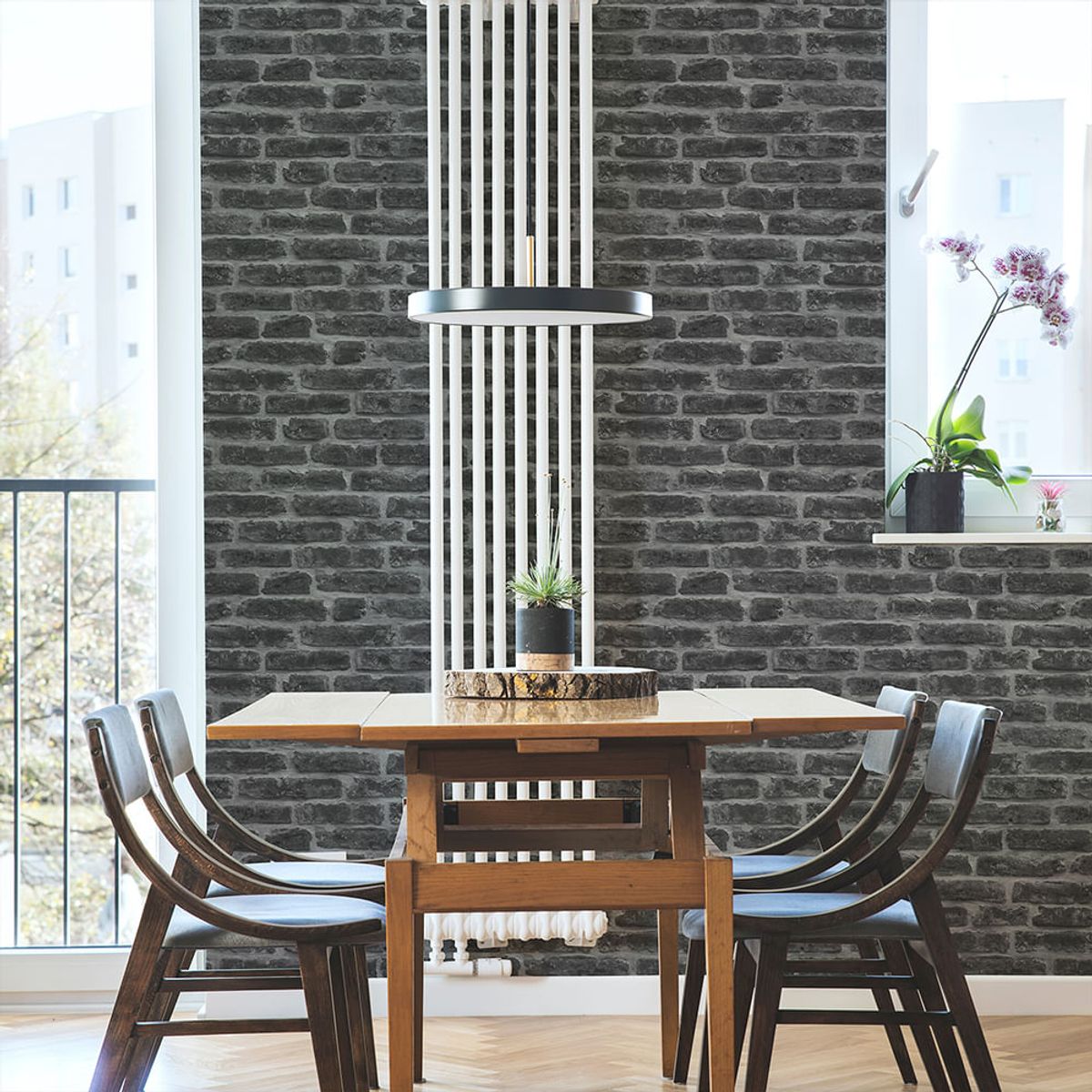 MULTITOP - Papel Tapiz Oasis Industry Noir 052X10 Mts Black