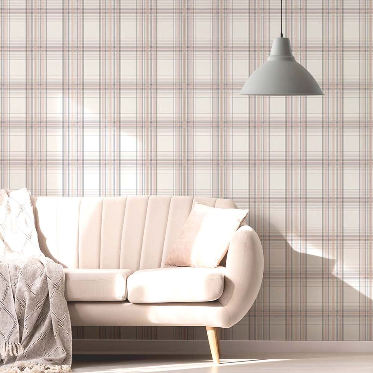 MULTITOP - Papel Tapiz Fresca Iona Check 052X10 Mts Pink