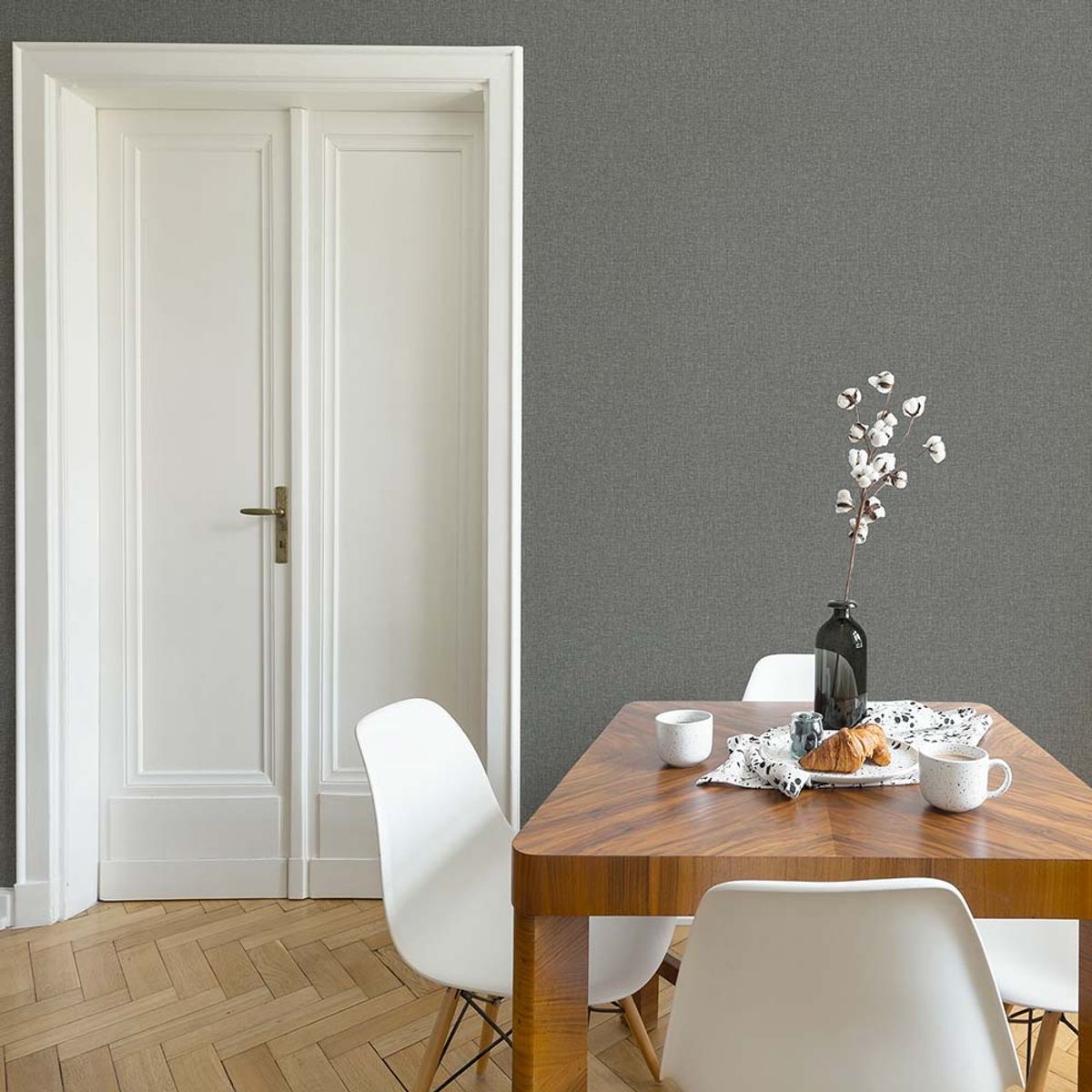 MULTITOP - Papel Tapiz Fresca Plain 052X10 Mts Dark Grey