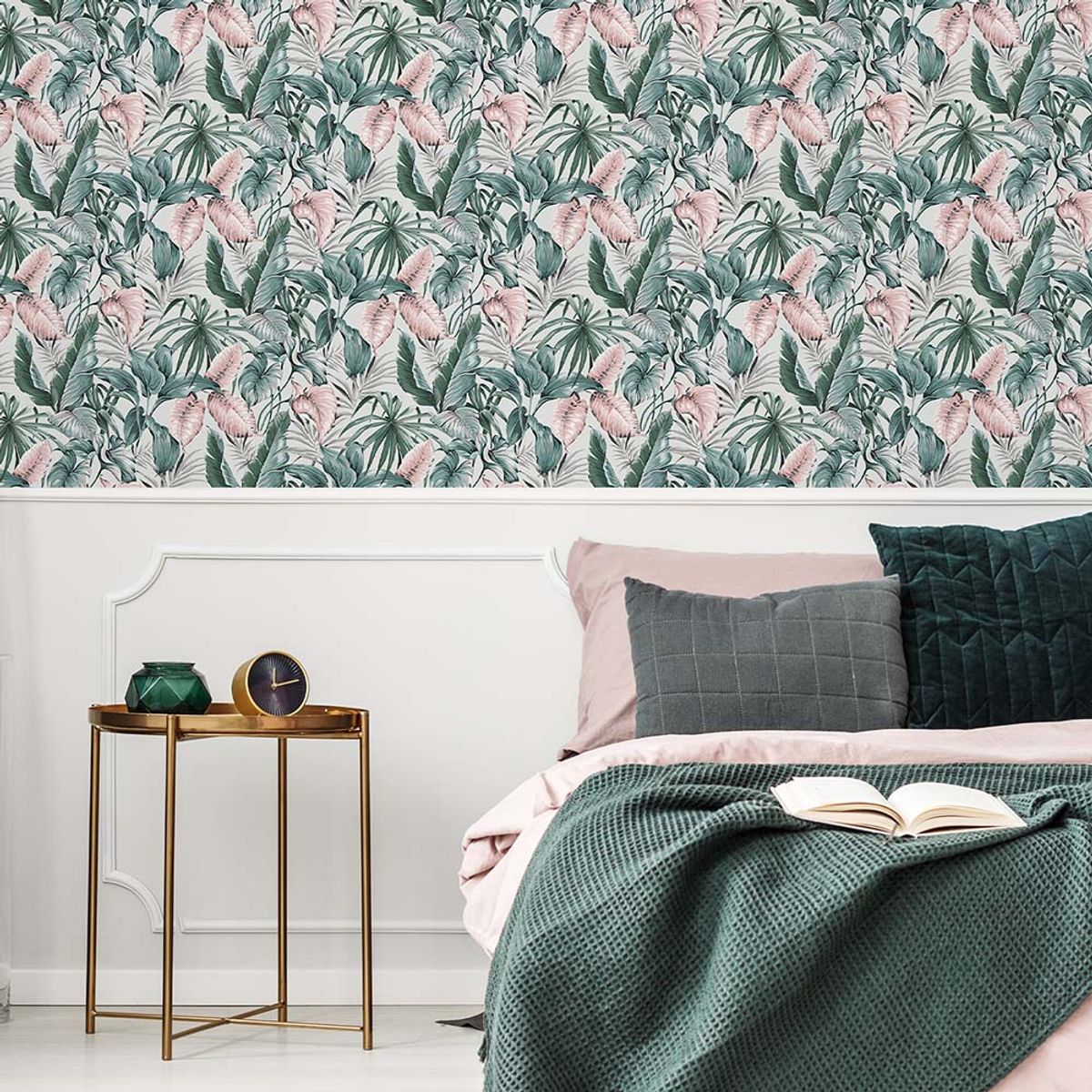 MULTITOP - Papel Tapiz Paradise Leaves Exotique 052X10 Mts Light Grey