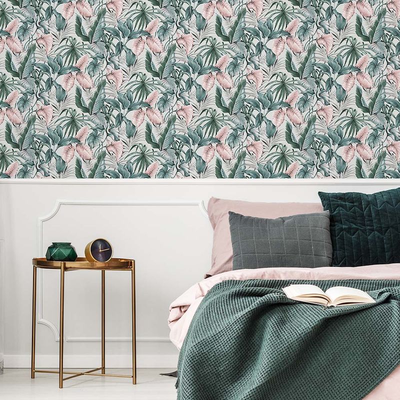 MULTITOP - Papel Tapiz Paradise Leaves Exotique 052X10 Mts Light Grey