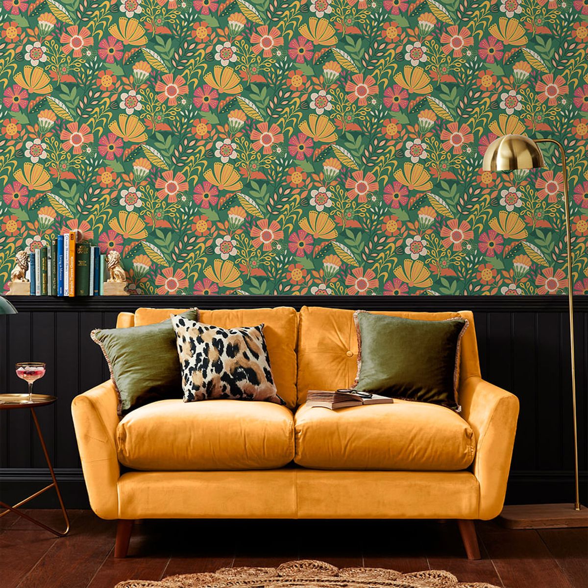MULTITOP - Papel Tapiz Envy Oopsy Daisy 052X10 Mts Forest Green