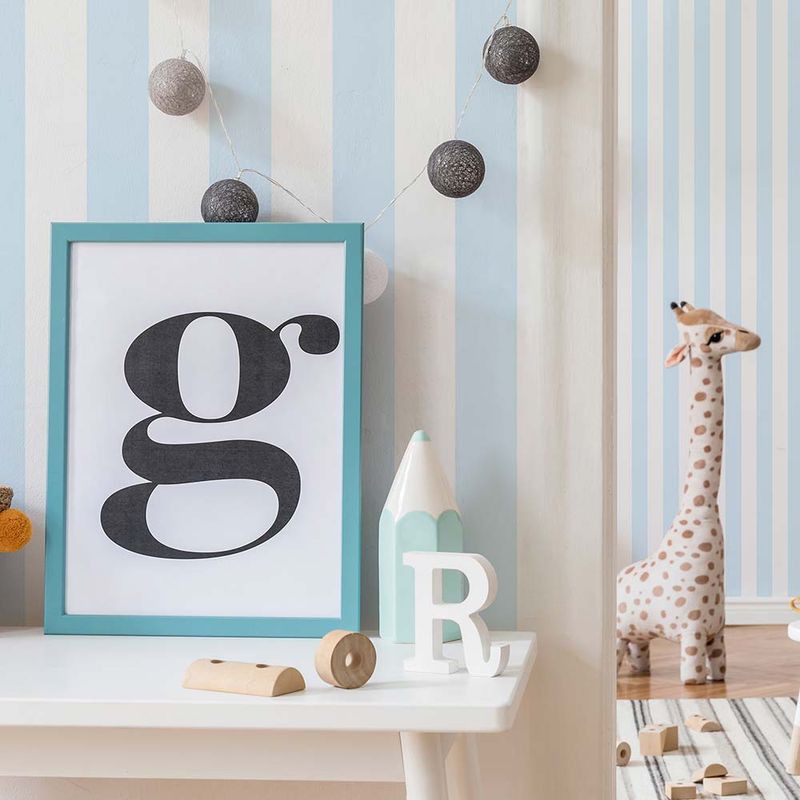 MULTITOP - Papel Tapiz Kids Home Pastel 052X10 Mts Blue Stripe