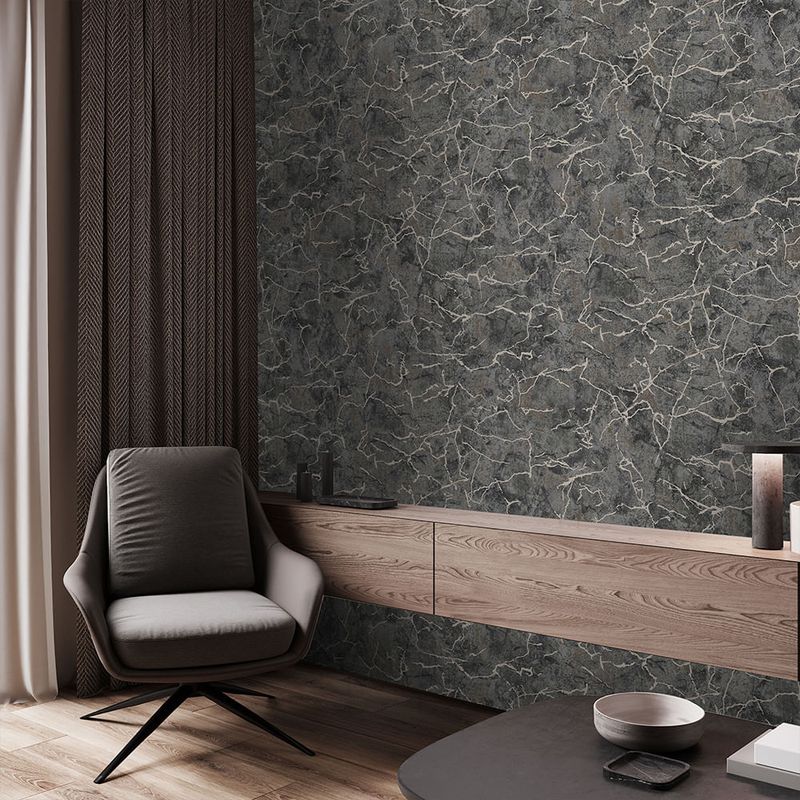 MULTITOP - Papel Tapiz Tactile Carrara 052X10 Mts Onyx