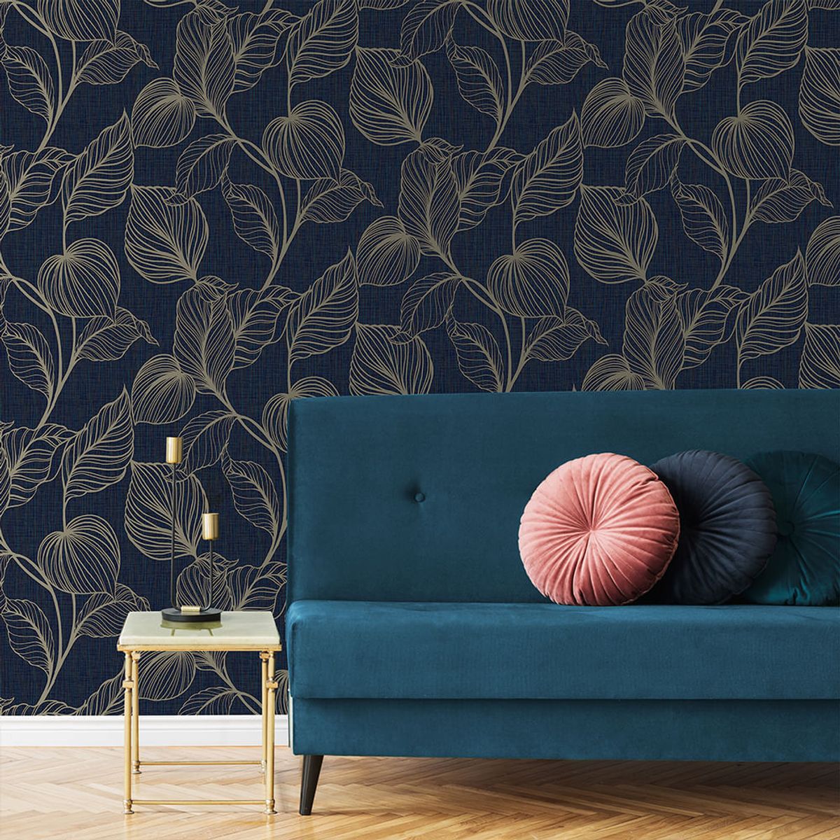 MULTITOP - Papel Tapiz Jewel Royal Palm 052X10 Mts Sapphire