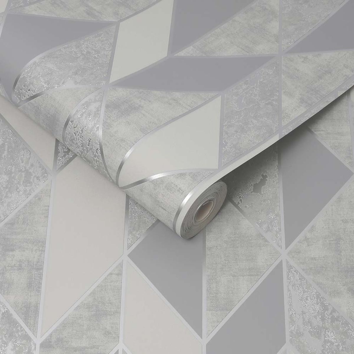 MULTITOP - Papel Tapiz Vittorio Milan Geo 052X10 Mts Silver