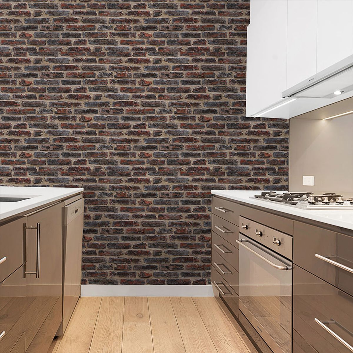 MULTITOP - Papel Tapiz Oasis Industry Rouge 052X10 Mts Red