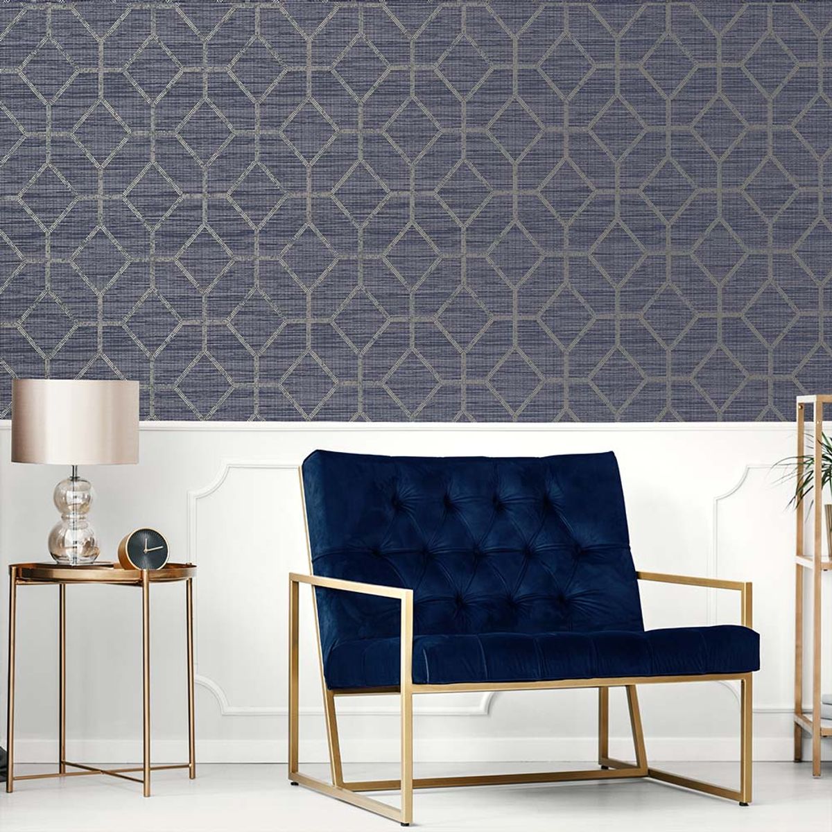 MULTITOP - Papel Tapiz Opulence Asscher Geo 052X10 Mts Sapphire