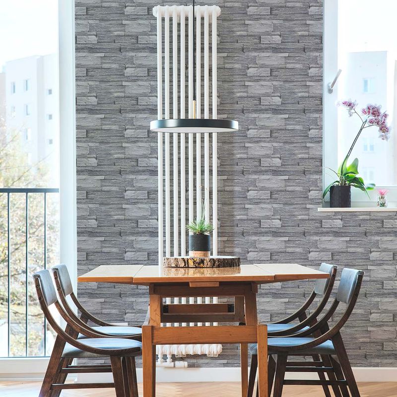 MULTITOP - Papel Tapiz Oasis Stone Wall 052X10 Mts Grey