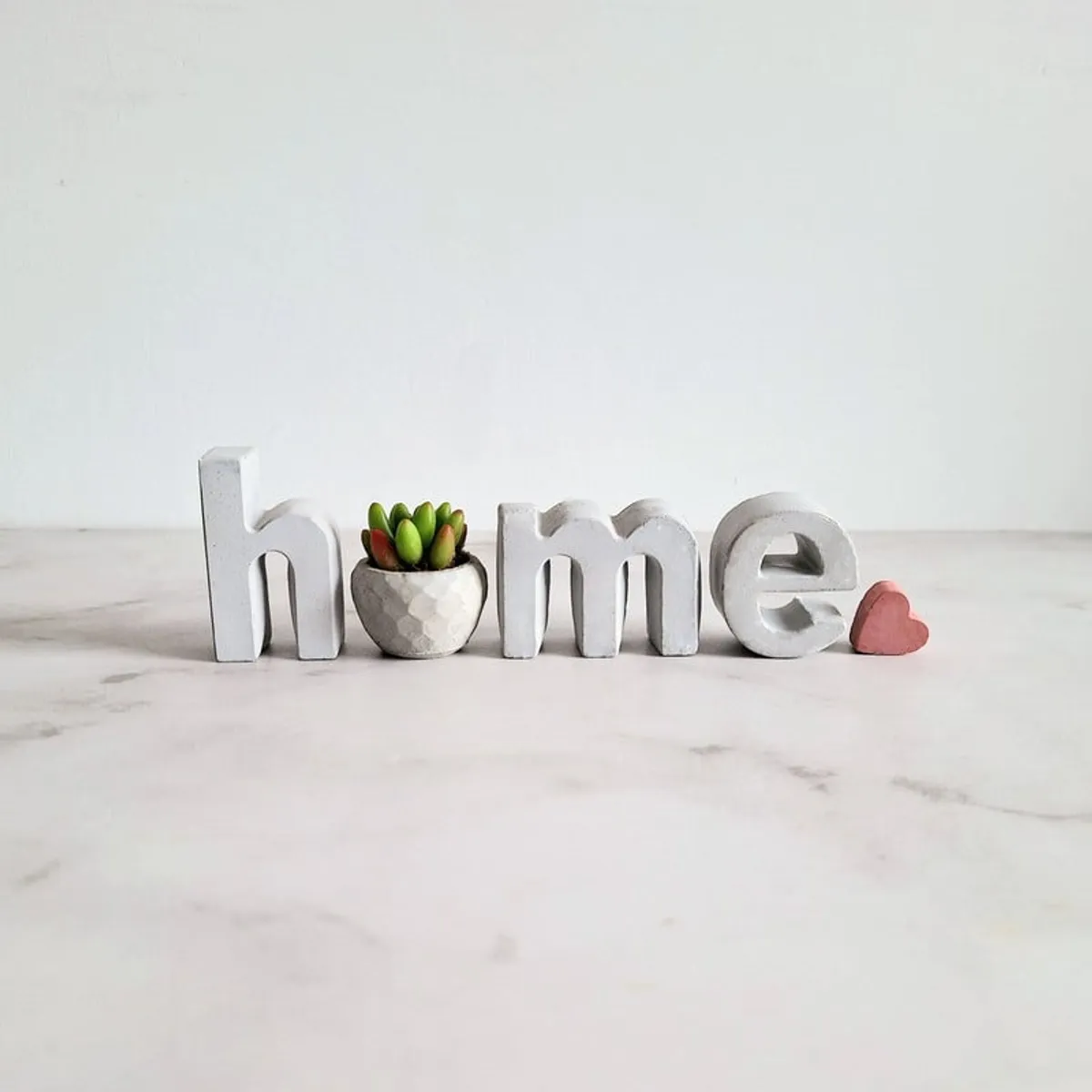CONKRETE - Set de letras decorativas home + Planta Suculenta