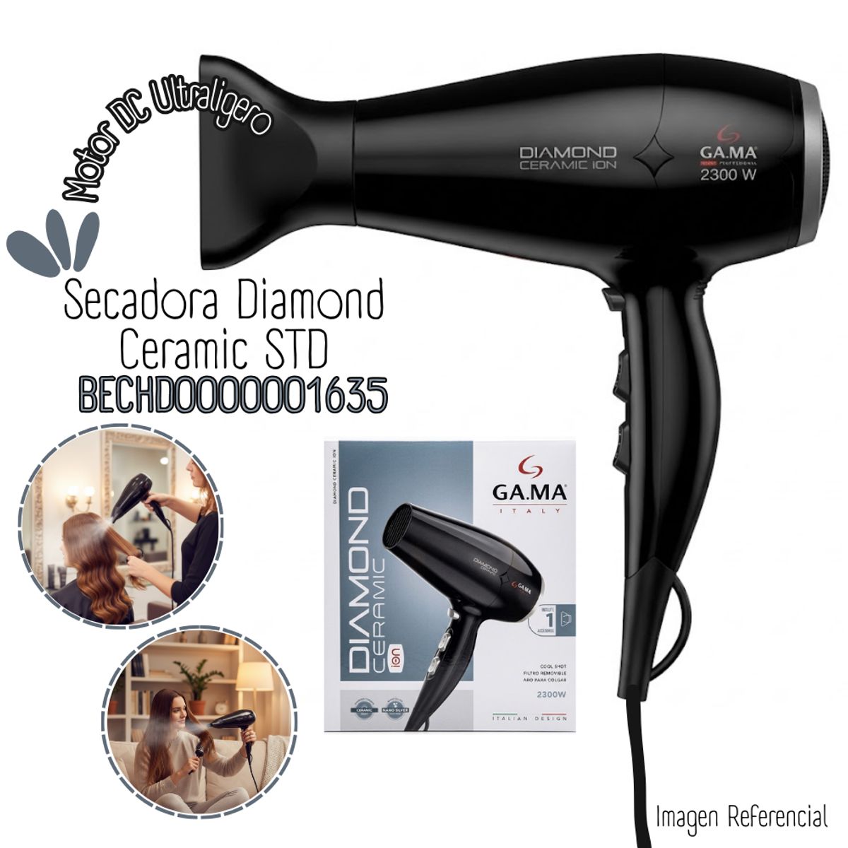 GAMA - Secadora Gama Diamond Ceramic 2300 watts.