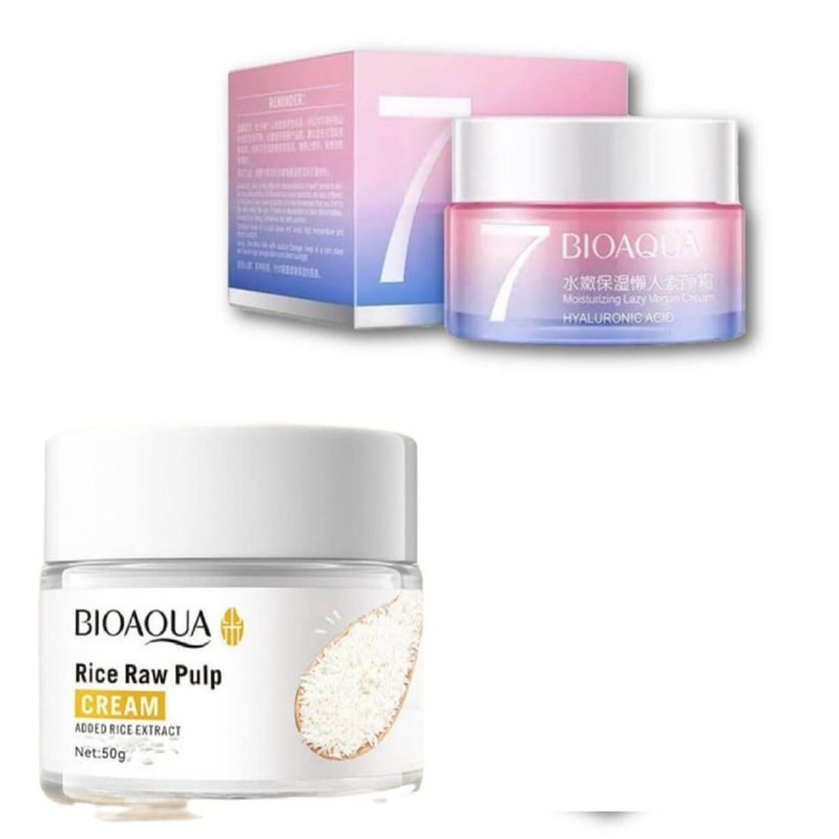 BIOAQUA - PACK CREMA ACLARANTE DE ARROZ Y CREMA HIDRATANTE V7