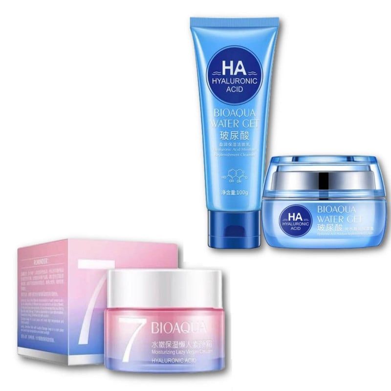 BIOAQUA - PACK CREMA HIDRATANTE V7 LIMPIADOR FACIAL Y CREMA WATER GET