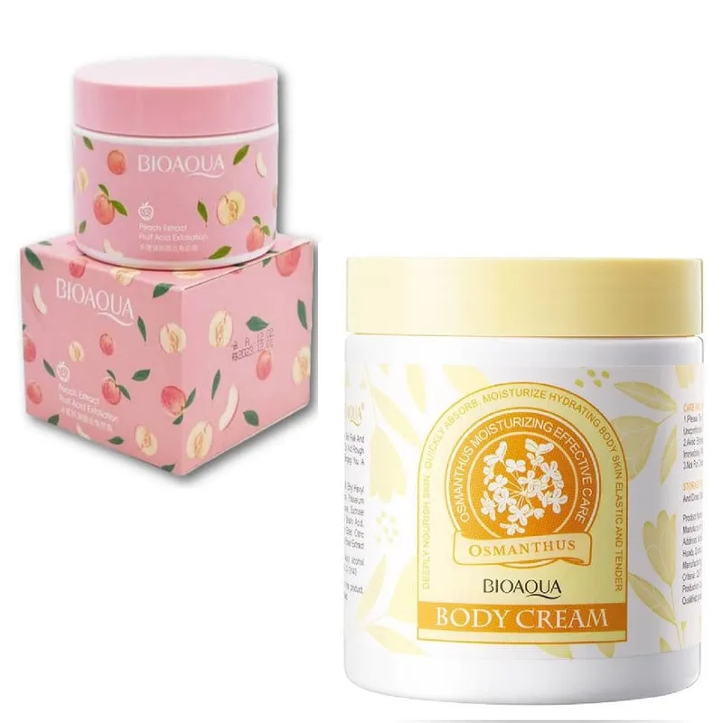 BIOAQUA - PACK CREMA EXFOLIANTE BIOAQUA Y CREMA PARA EL CUERPO VAINILLA