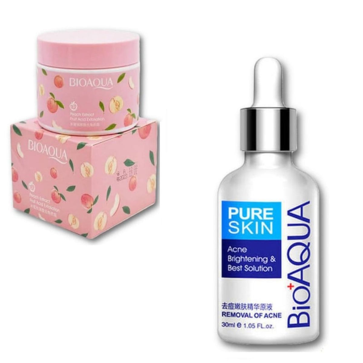 BIOAQUA - PACK CREMA EXFOLIANTE BIOAQUA Y SERUM ANTIACNE PURE SKIN