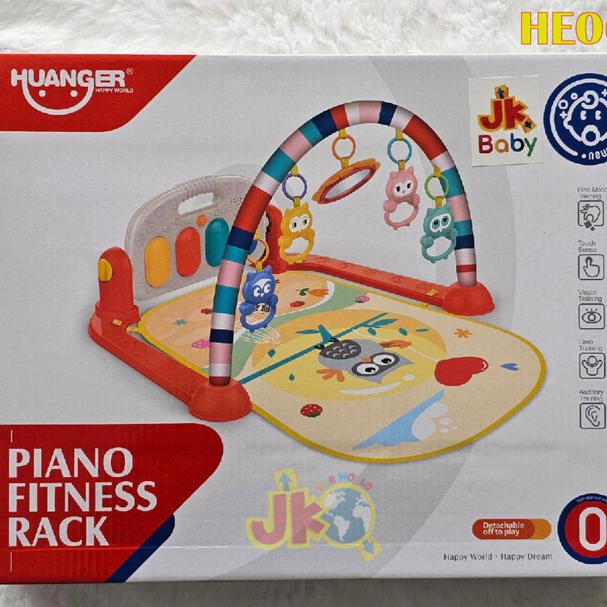 GENERICO - GIMNASIO DE BEBE CON PIANO PARA PATEAR 3 EN 1 Color Verde