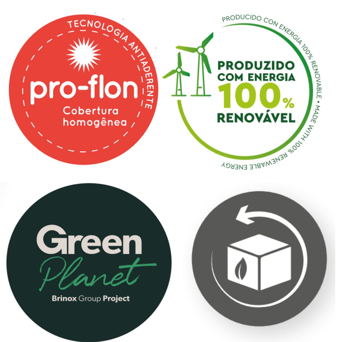 BRINOX - Wok 24 cm 2.3L Brinox Naturall Marron GreenPlanet