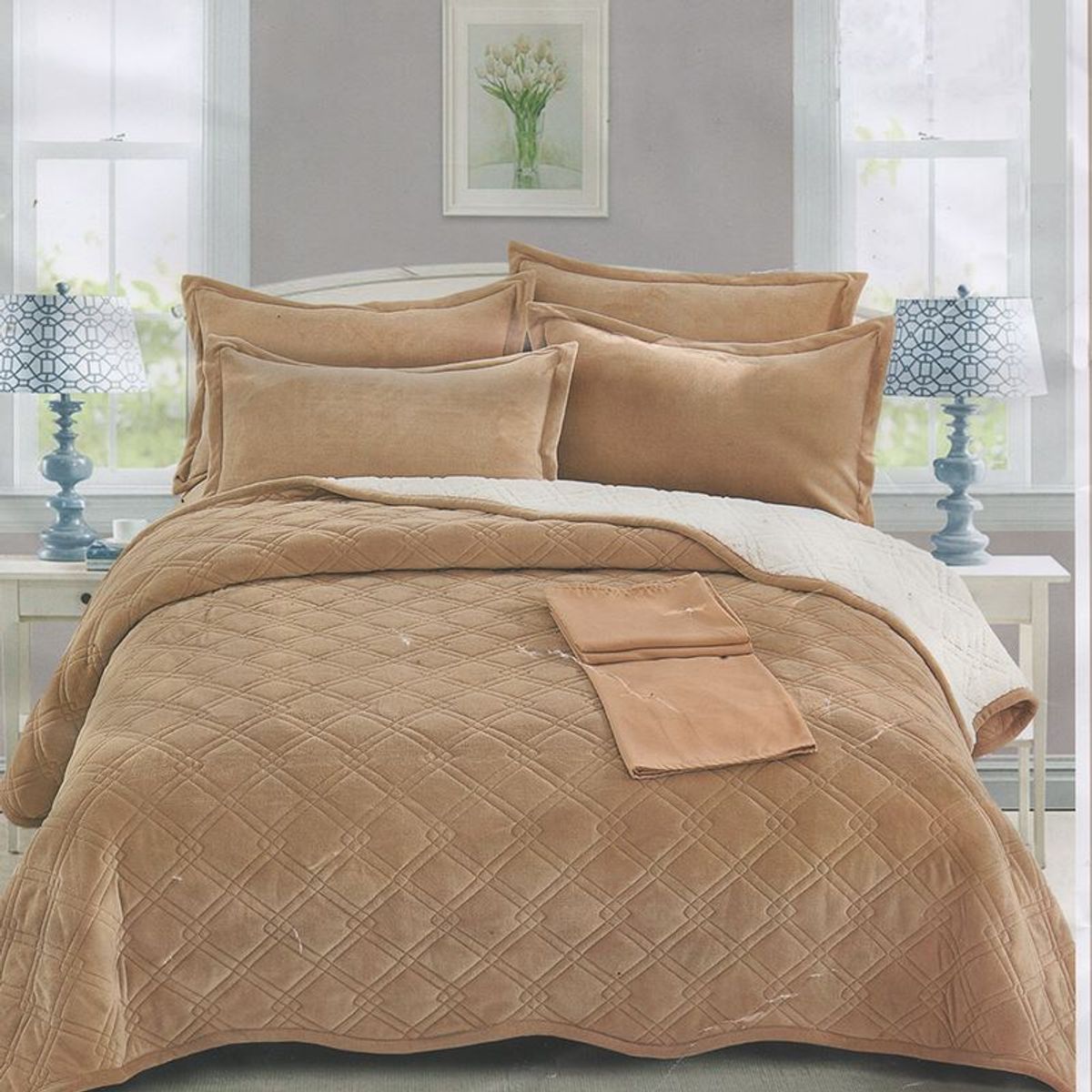 GENERICO - EDREDON DE PIEL DE ANGEL 5PZAS