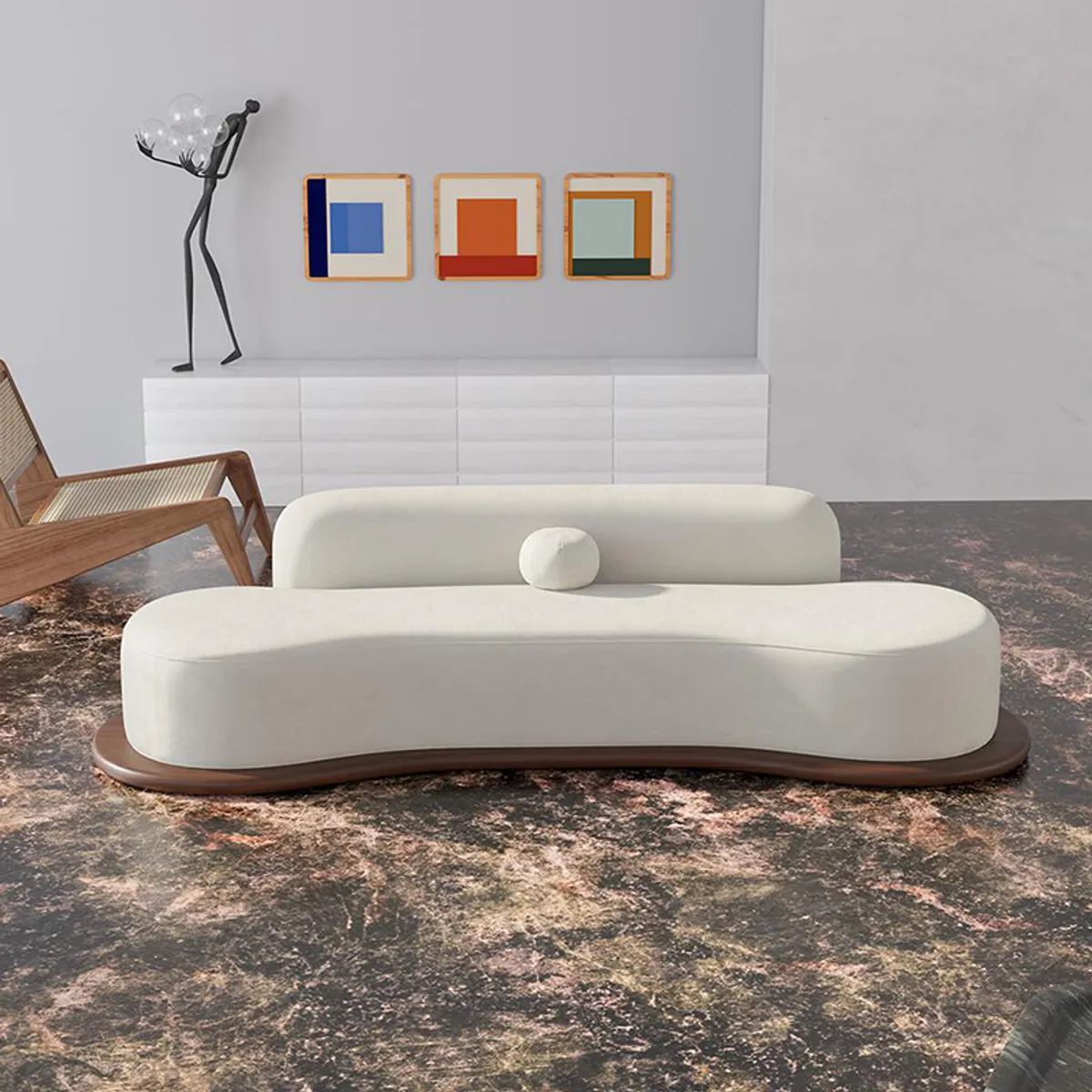 GENERICO - Sofá  Curvo Brun