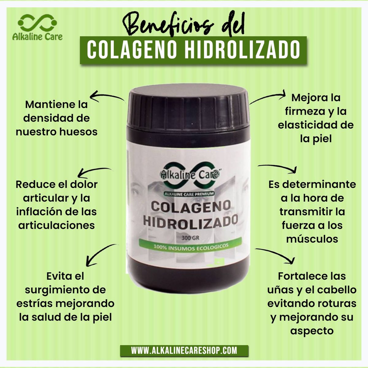 ALKALINE CARE - Colágeno Hidrolizado 300gr Alkaline Care