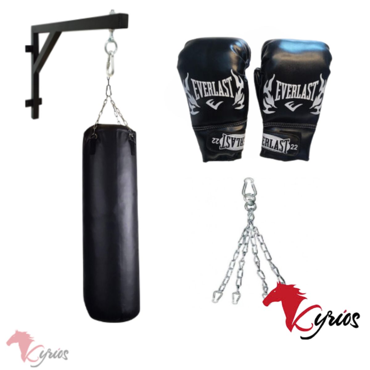 GENERICO - Saco 1.50 MTS Con Relleno+ Rack + Cadena + Guantes