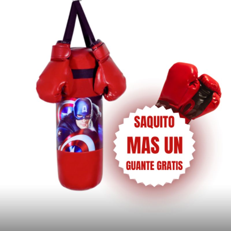 GENERICO - Saco de Boxeo Infantil Camuflado 60 cm + PAR GUANTE *PROMOCION