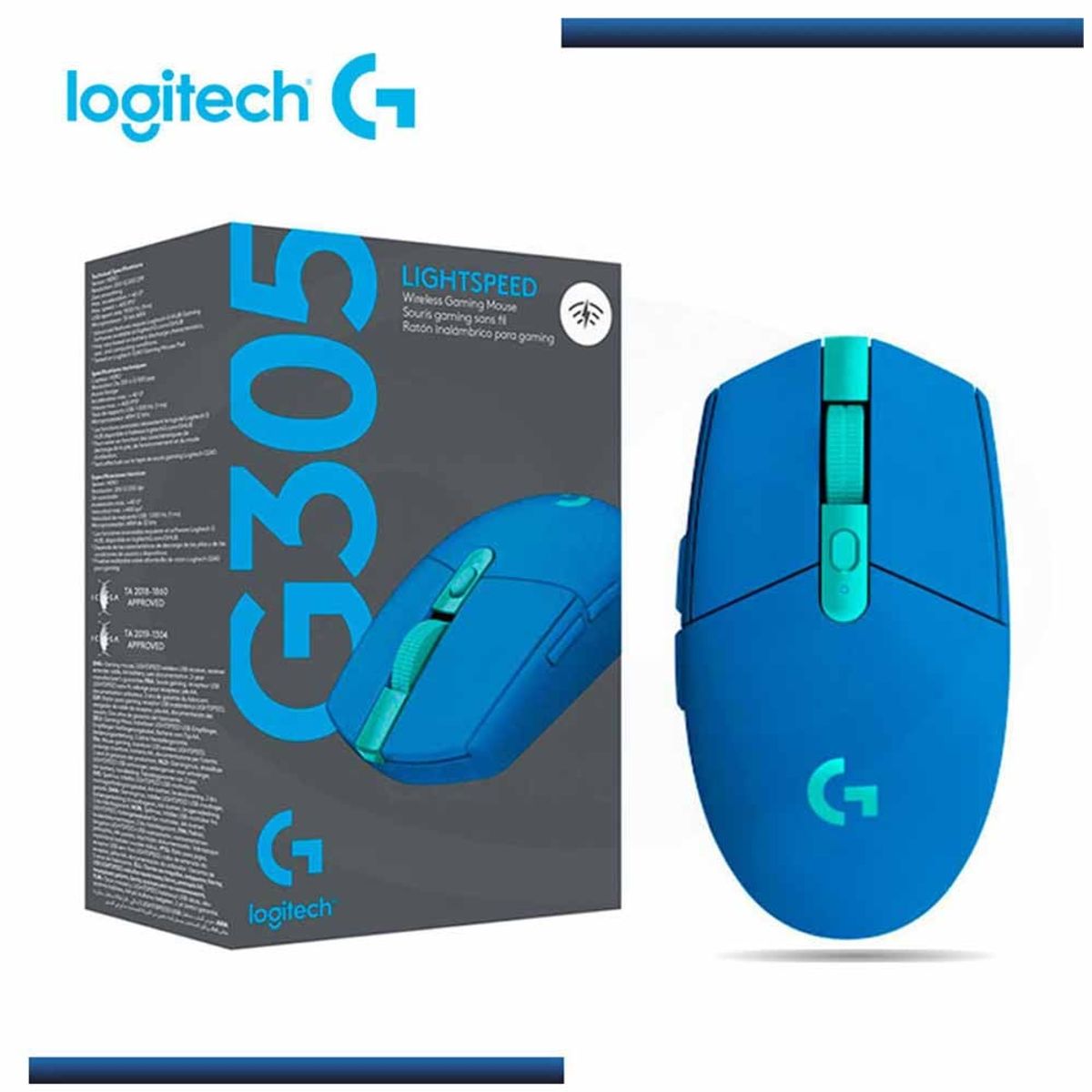 LOGITECH - MOUSE LOGITECH G305 LIGTHSPEED WIRELESS BLUE 910-006012