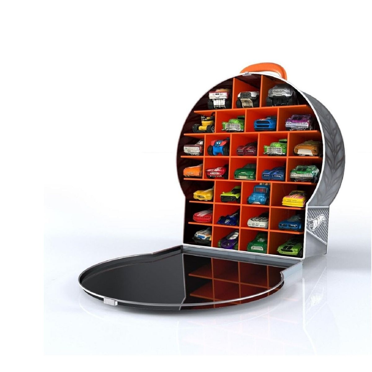 HOT WHEELS - Hot Wheels Guarda Autos Garage Rueda Metal en Llamas x29