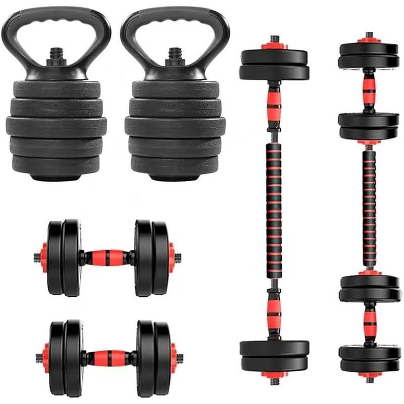 Pesas 30kg set convertible a barra y pesa rusa GENERICO