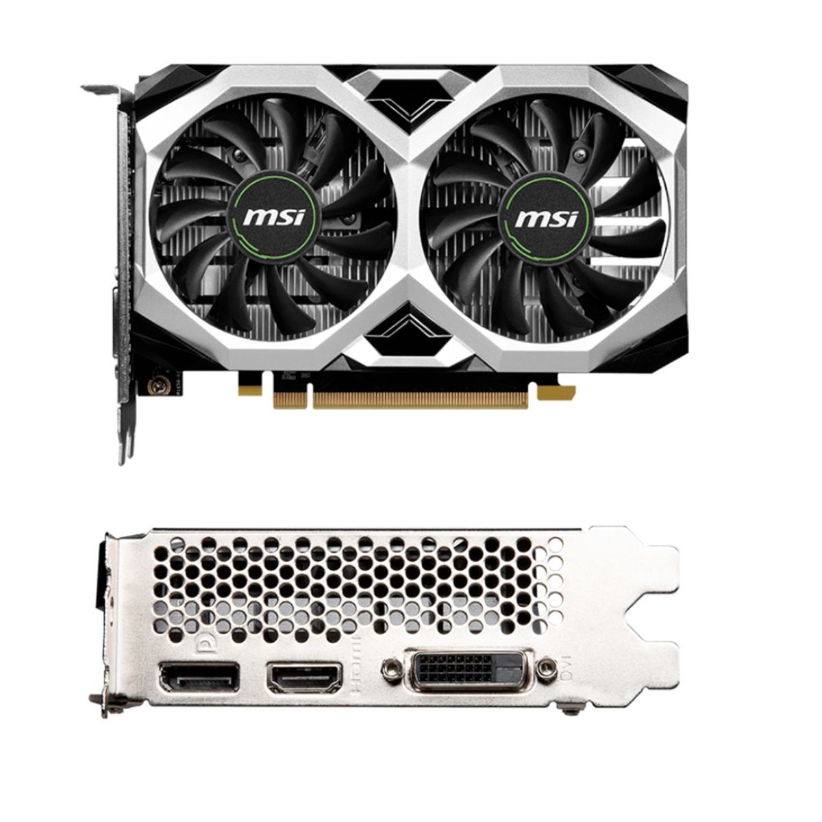 MSI - Tarjeta video MSI GeForce GTX 1650 D6 VENTUS XS OC 4GB GDDR6 PCIe Gen3