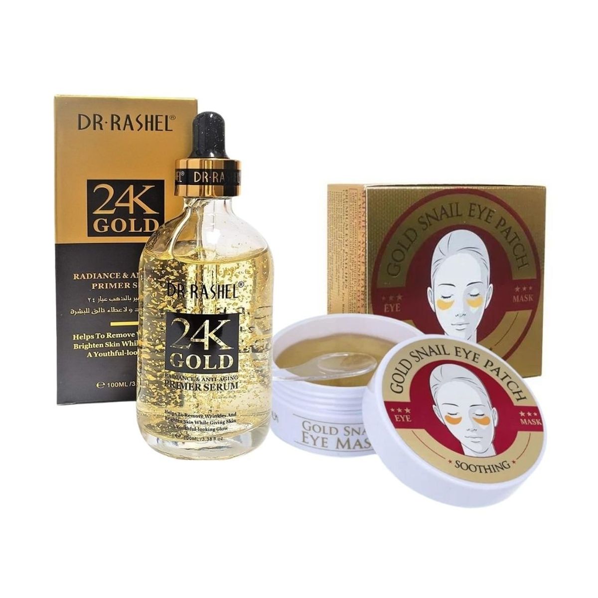 WOKALI - Primer Serum 24K Gold + Parches De Ojos Wokali