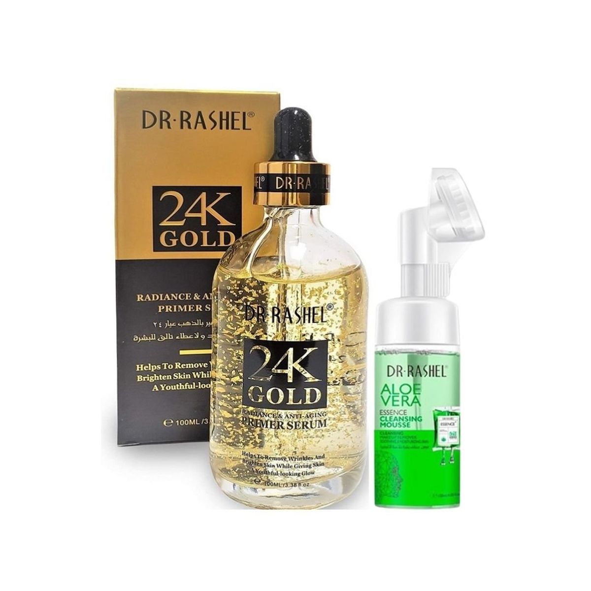 GENERICO - Primer Serum 24K Gold + Desmaquillador Aloe Vera Dr Rashel
