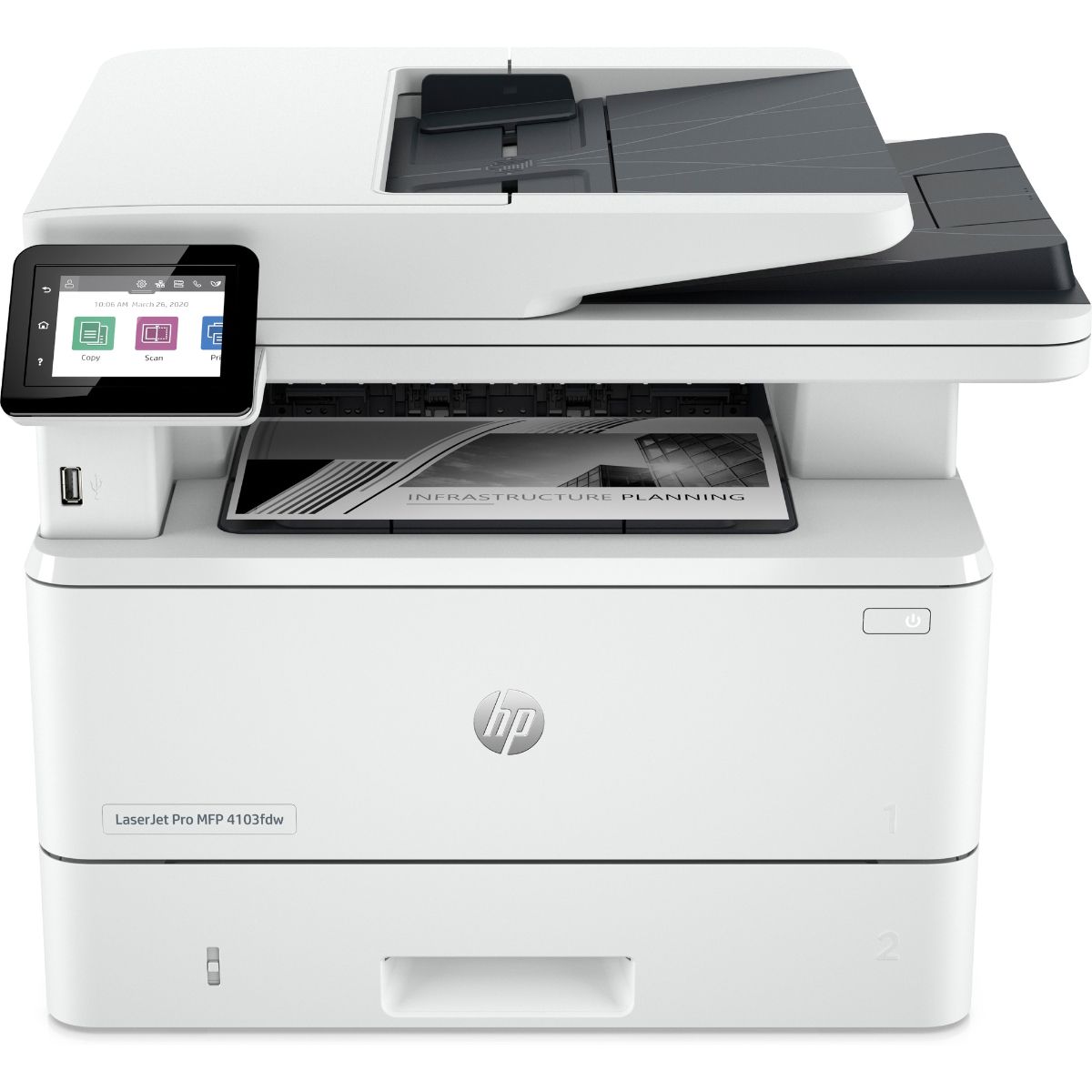HP - Impresora multifuncional HP LaserJet Pro MFP 4103fdw