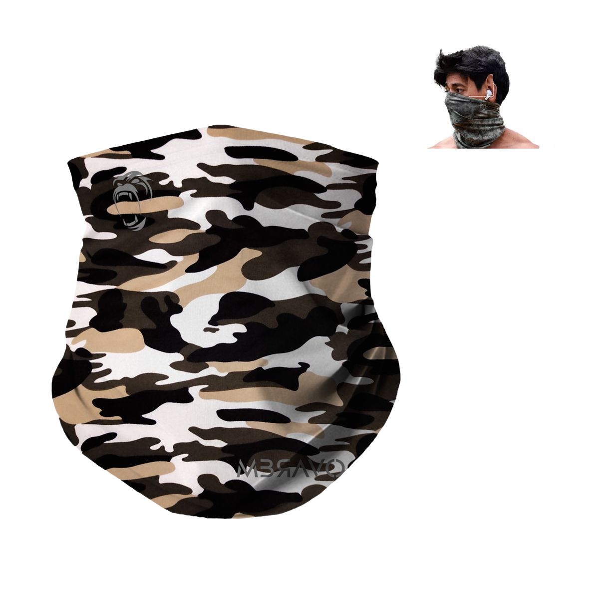 GENERICO - CUELLERA BANDANA TUBULAR DEPORTIVA ANTIALERGICA BROWN