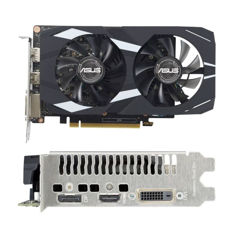 ASUS - Tarjeta video ASUS Dual GeForce GTX 1650 4GB GDDR6 EVO PCI Express 3.0