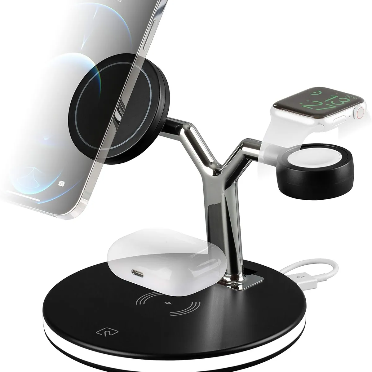 GENERICO - Cargador Inalámbrico 3 en 1