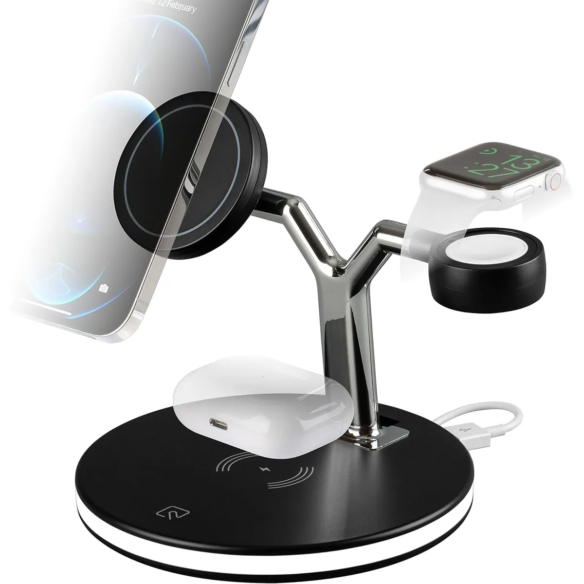 GENERICO - Cargador Inalámbrico 3 en 1