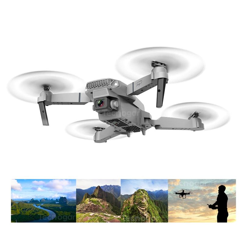 OEM - Drone Volador E88 Doble Cámara con Estuche Protector HD.