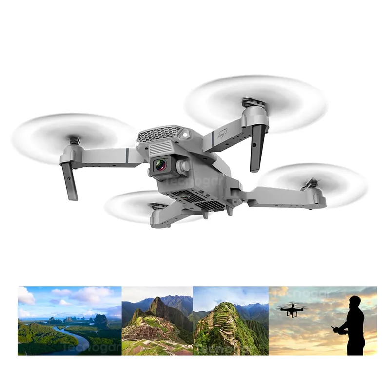 OEM - Drone Volador E88 Doble Cámara con Estuche Protector HD.