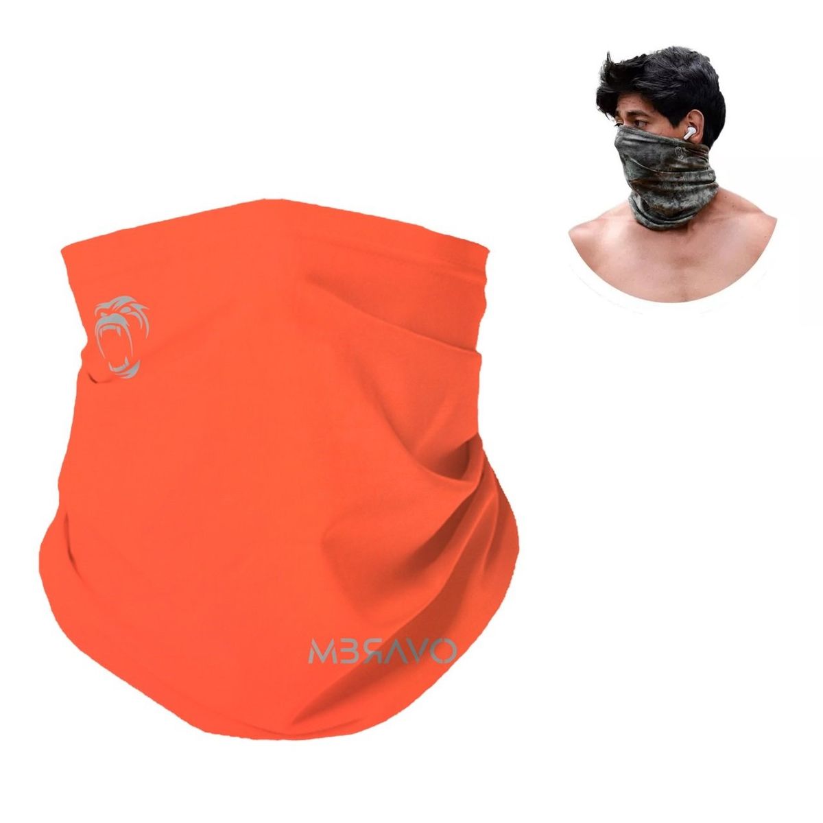 GENERICO - CUELLERA BANDANA TUBULAR DEPORTIVA ANTIALERGICA CORAL NEON